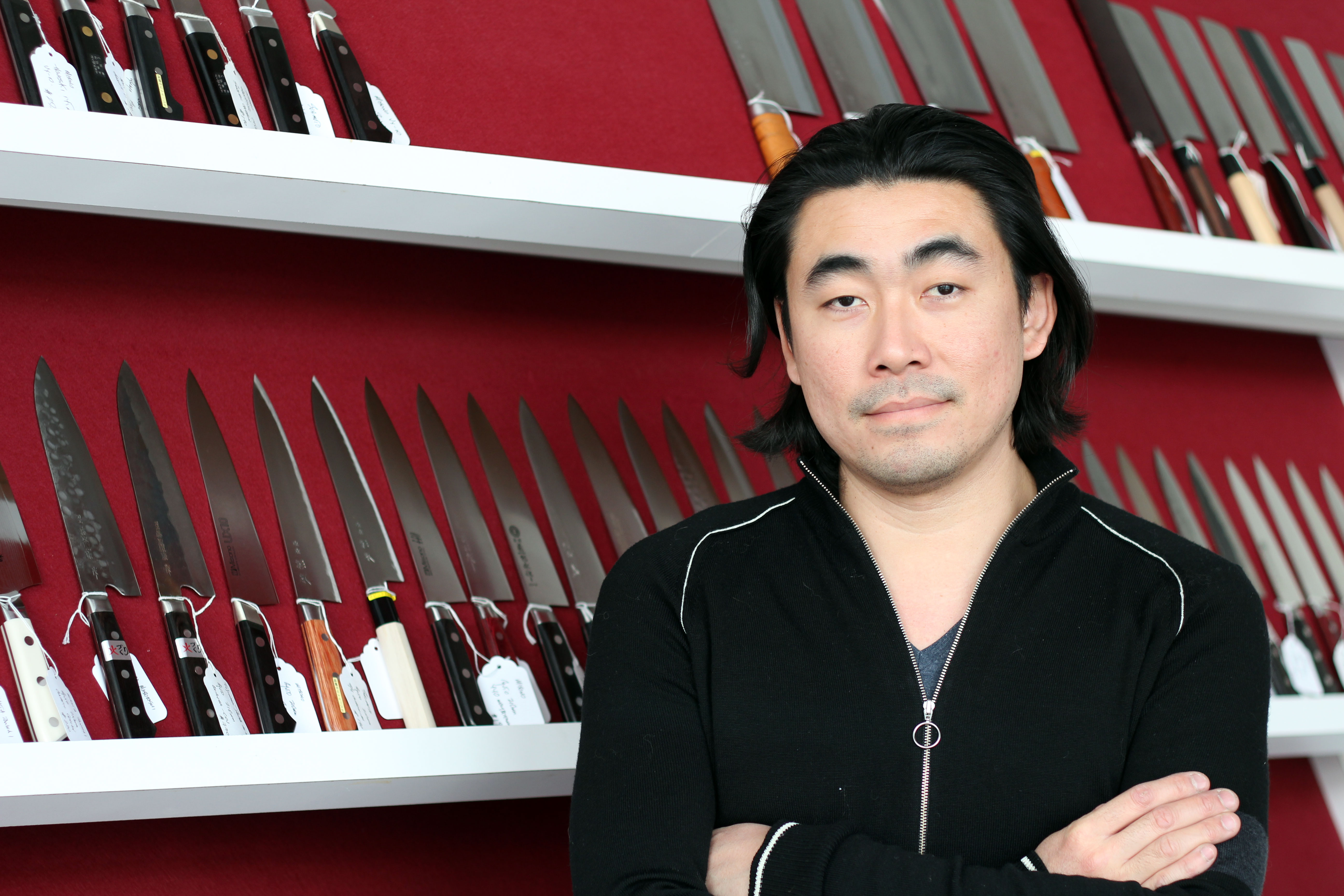 Eugene Ong, seen here, has been the owner of KNIFE for four years. His love for knives comes from twelve years spent as a chef and knowing how important a sharp blade is to own.